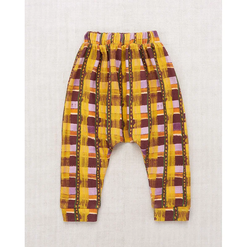 Misha and Puff Plum Watercolor Stripe Gus Baby Pant