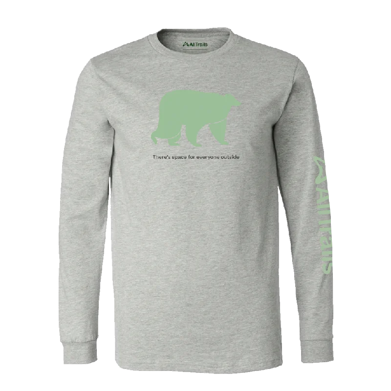 Bear Long Sleeve Tee - Heather Gray