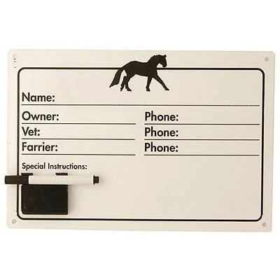 Dry-Erase Horse Nameplate Set, each