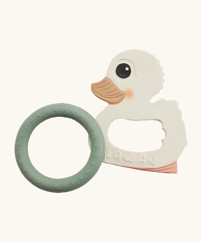 Hevea Natural Rubber Kawan Duck & Ring Teether Set