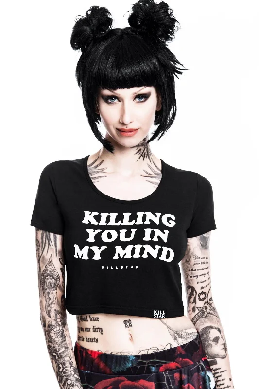 In My Mind Scoop Neck Crop Top [B] - Resurrect