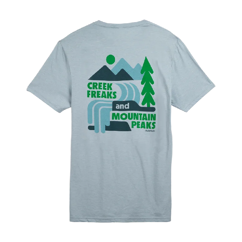 Creek Freaks & Mountain Peaks Tee - Light Blue