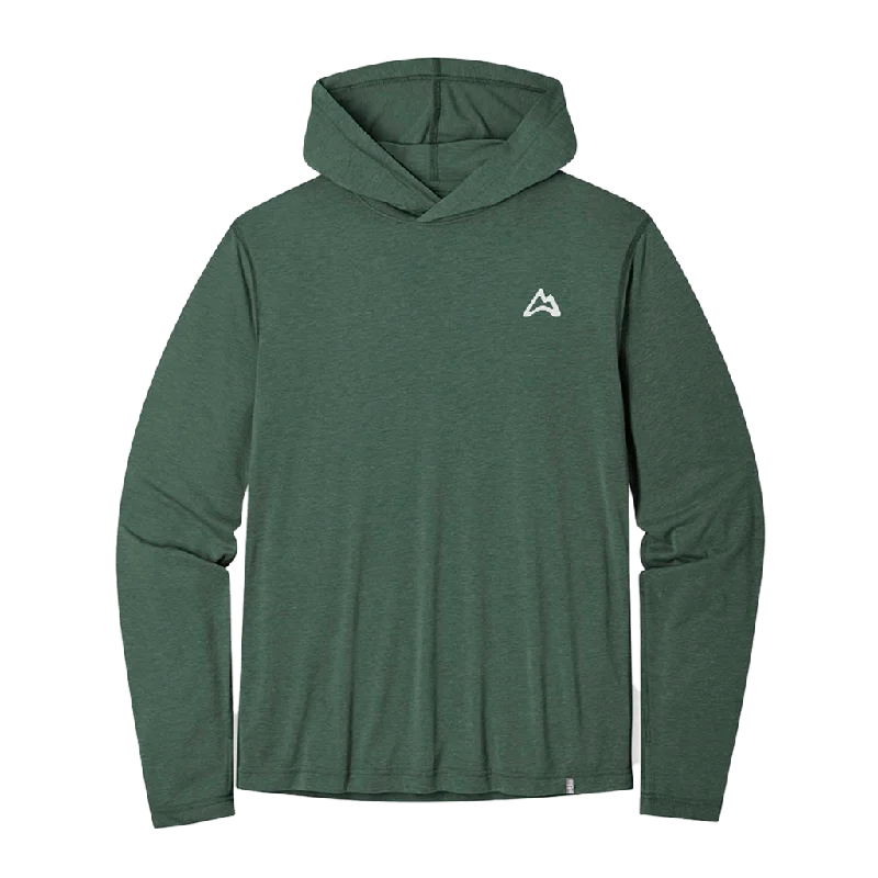 AllTrails × Stio Men's Divide Hooded Pullover - Ranger Green Heather