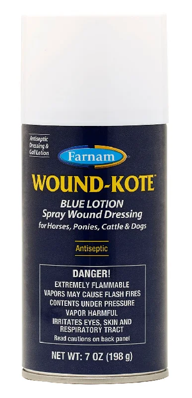 Farnam Wound-Kote Blue Lotion Spray Wound Dressing, 7 oz