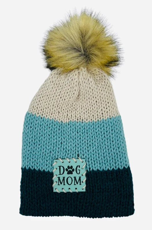 Teal, Aqua, and Beige Winter Hat