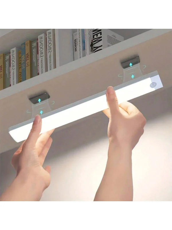 Light Up Your Home With 1pc Motion Sensor Cabinet Light - USB Rechargeable & Battery Powered!