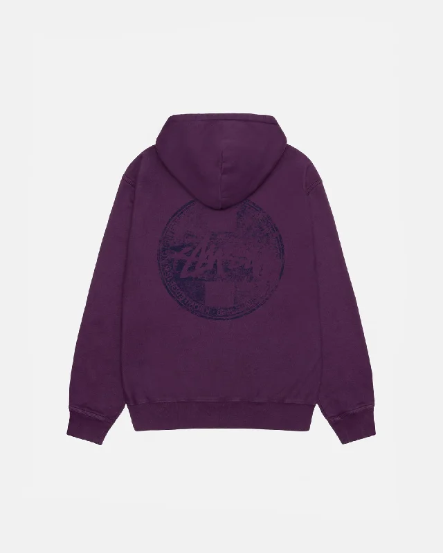 DOT STAMP HOODIE PIGMENT DYED