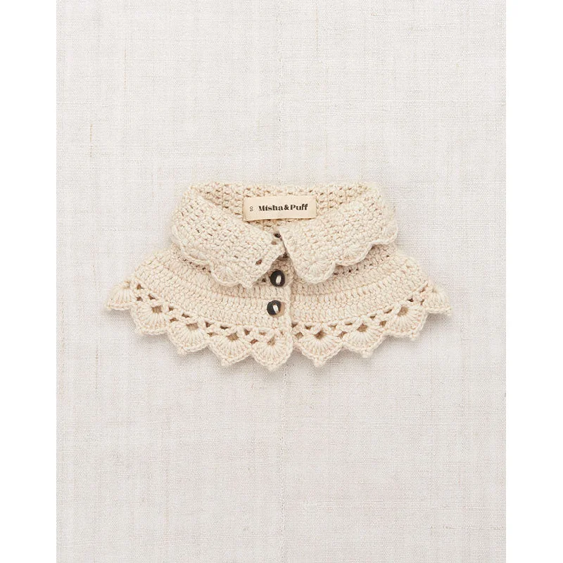 Misha and Puff String Crochet Button Collar