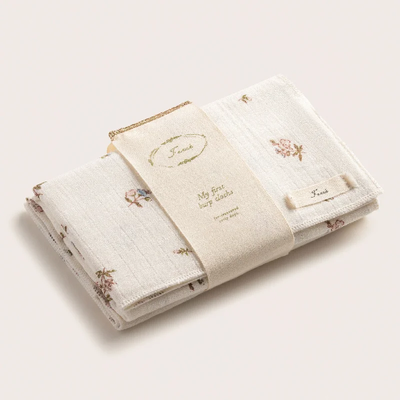 Ferne Poppy Floral Burp Cloth