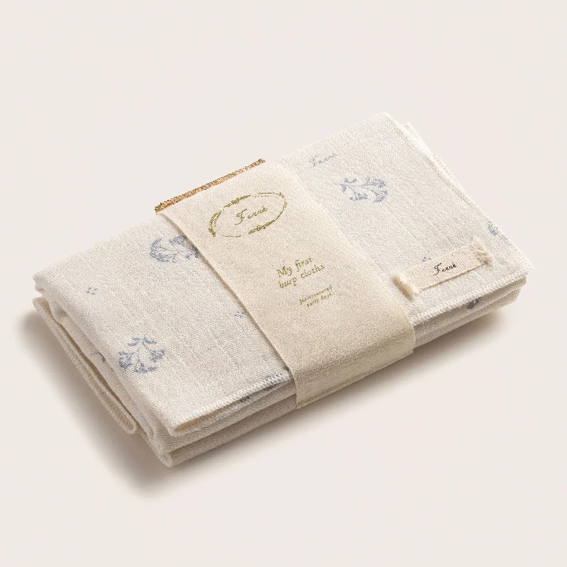 Ferne Blue Floral Burp Cloth