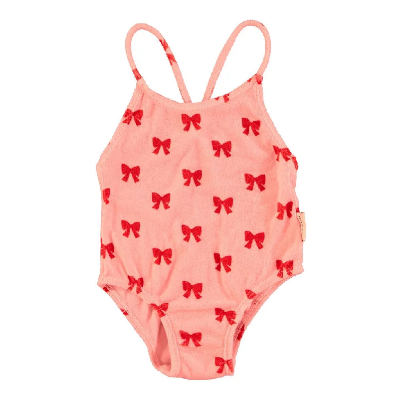 Piupiuchick Pink W/ Red Bows Swimsuit