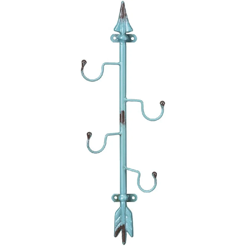 18" Turquoise Arrow Wall Rack