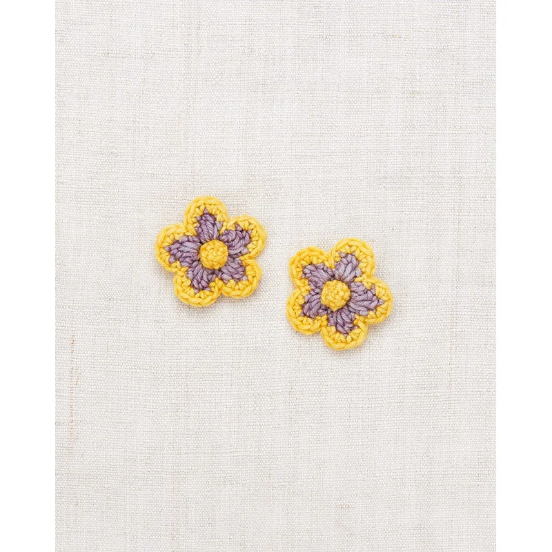 Misha and Puff Periwinkle Medium Flower Clip Set