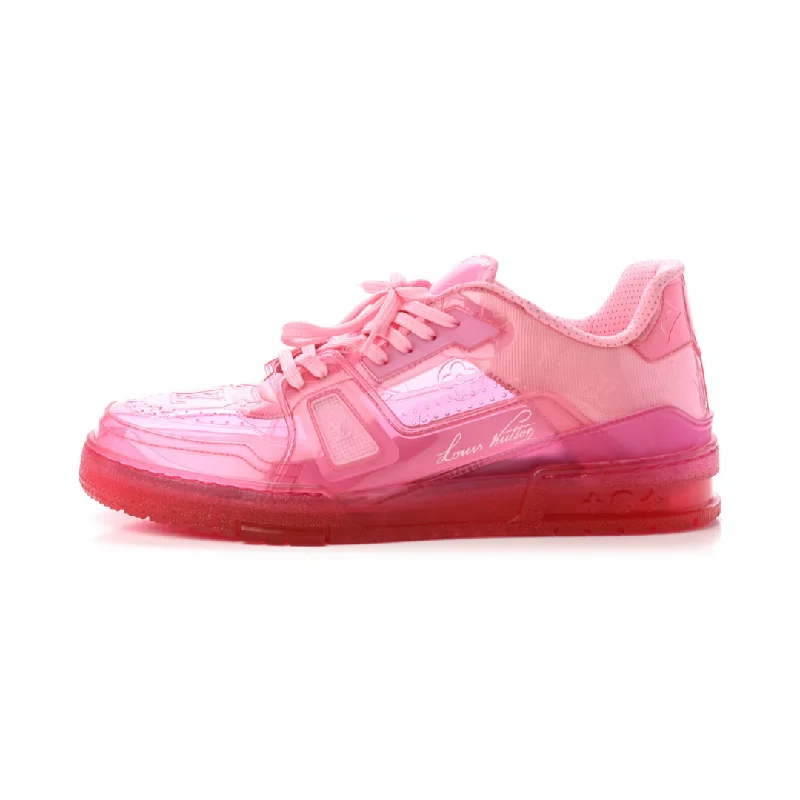 Louis Vuitton Mix Materials Transparent Monogram Sneaker Pink