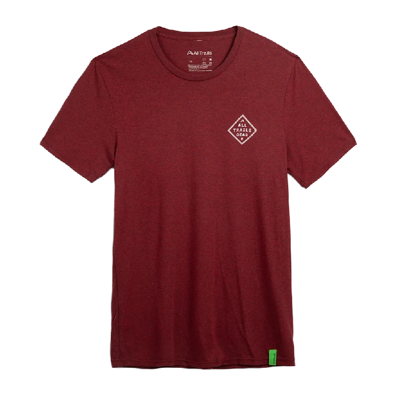 Camp AllTrails Badge Tee - Dark Red