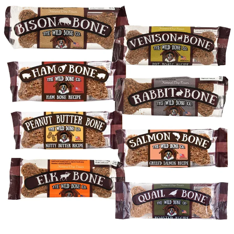 Wild Bone Crunchy Dog Treats, Variety, 8 pk Kit