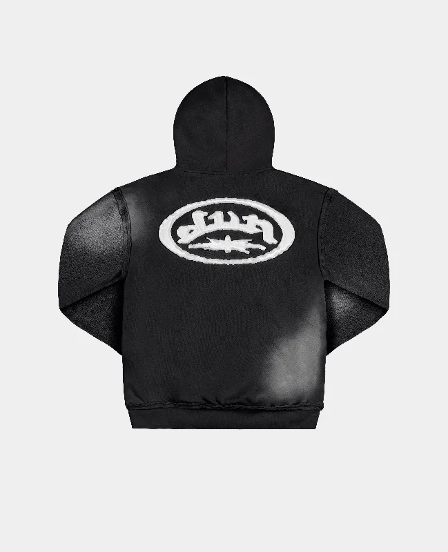 BLACK RAW MILLITARY HOODIE