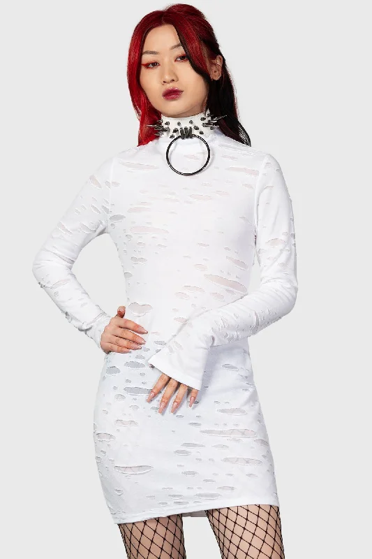 Illuminated Demon Long Sleeve Dress - Resurrect