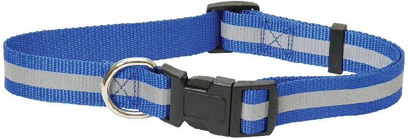 Jeffers Reflective Stripe Nylon Dog Collars, 3/4"W Adjustable to 14"-22"L