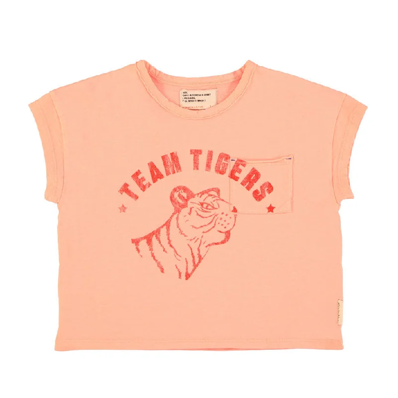 Piupiuchick Pink Tiger Print Tee