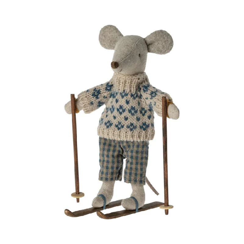 Maileg Winter mouse with ski set, Dad