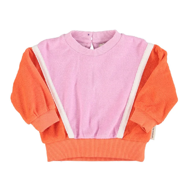 Piupiuchick Orange/Lavender Baby Sweatshirt