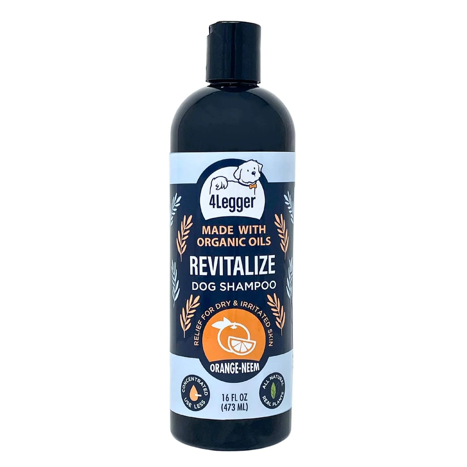 REVITALIZE Organic Neem Dog Shampoo with Sweet Orange Oil