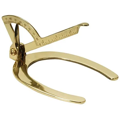 Jeffers Brass Horse Hoof Gauge