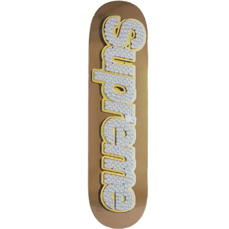 Supreme Bling Box Logo Skateboard Deck (SS22) Gold