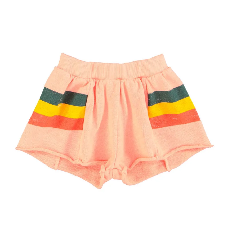 Piupiuchick Pink Multicolor Stripes Shorts