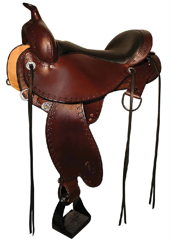 High Horse Custom Alabama Trail Gaiter Saddle, Regular, Walnut