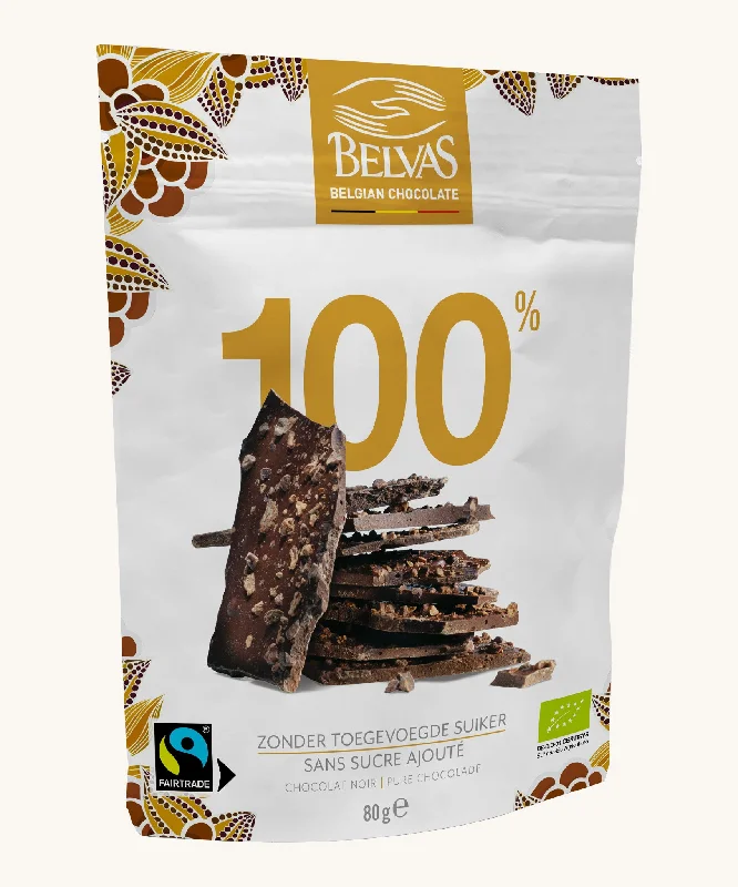 Belvas Belgian 100% Dark Chocolate Thins