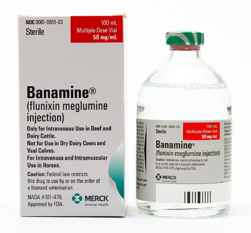 Rx Banamine (flunixin meglumine) Injection Solution, 50 mg/mL x 100 mL