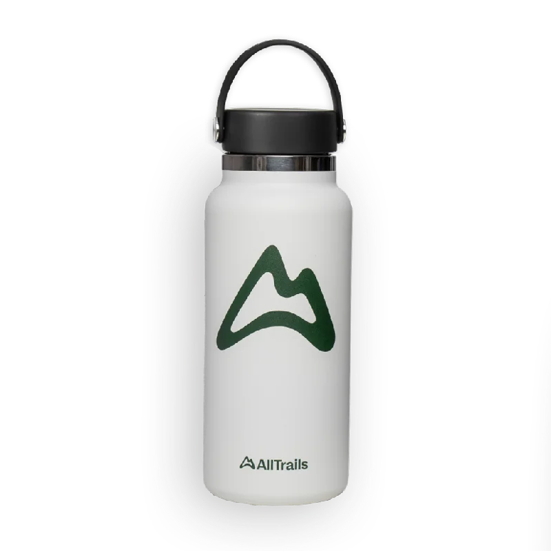 AllTrails × Hydro Flask 32 oz. Wide Mouth Bottle - White