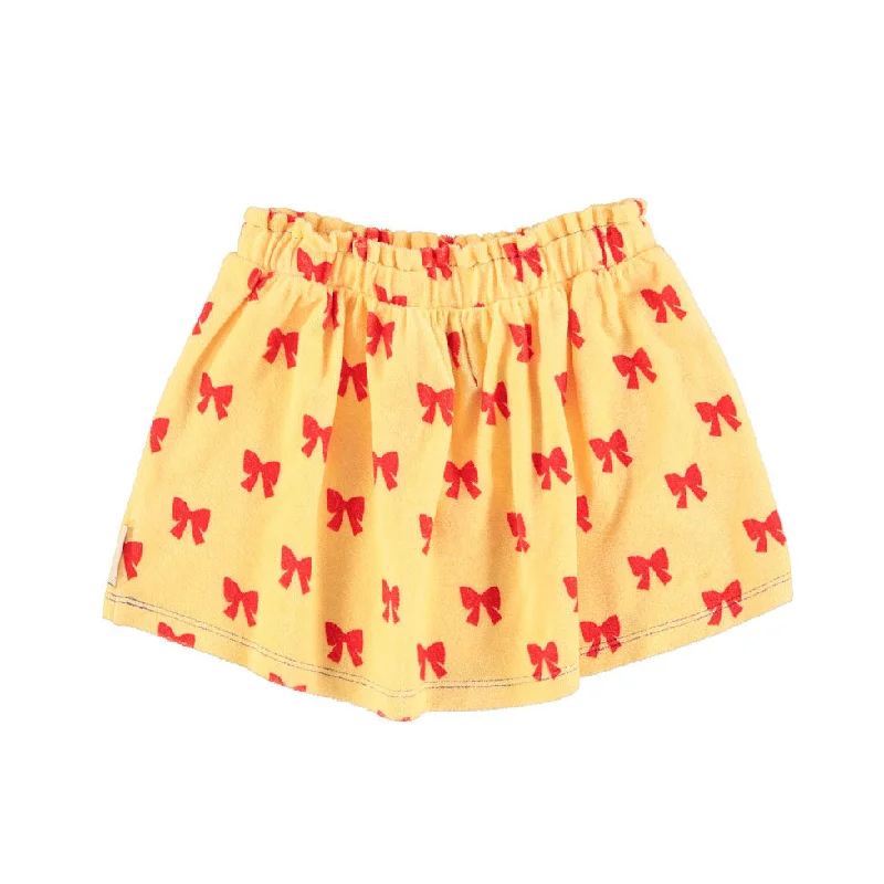 Piupiuchick Yellow W/ Red Bows Short Skirt