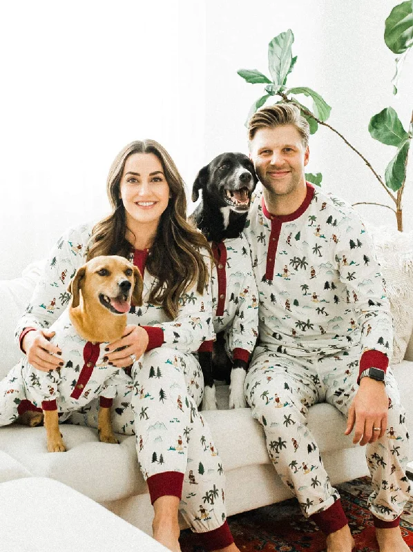 Fun Fam Surfing Santa Pajama