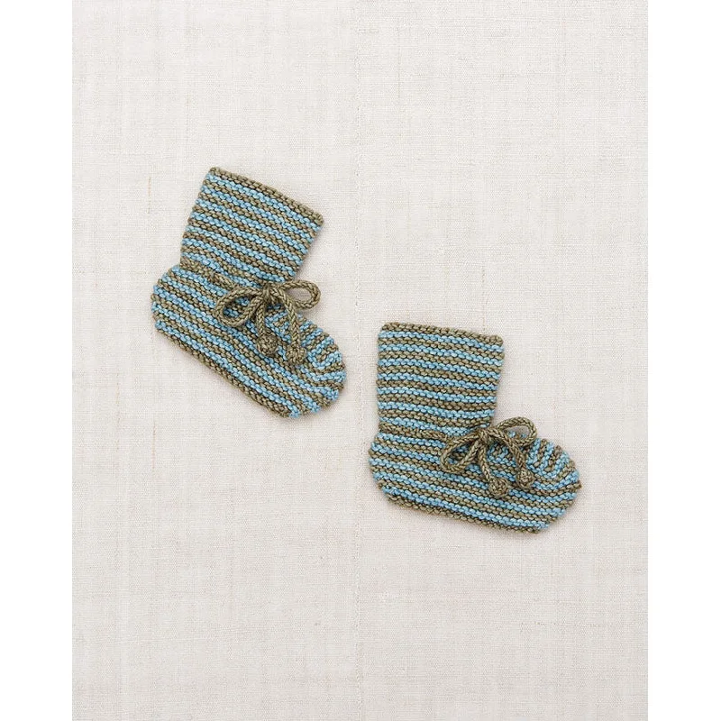 Misha and Puff Seal Gray Strata Classic Baby Booties