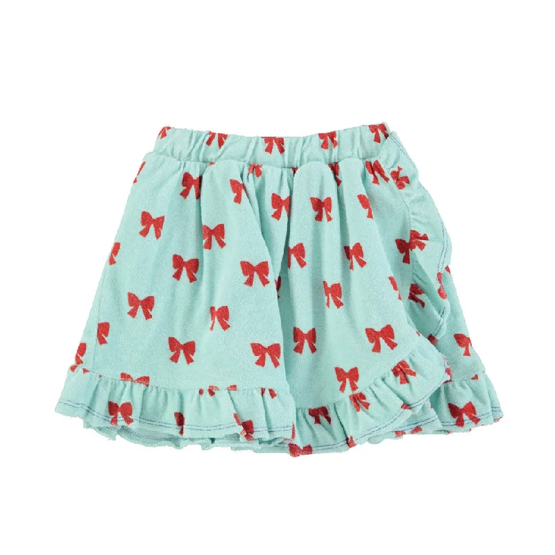 Piupiuchick Blue W/ Red Bows Short Skirt