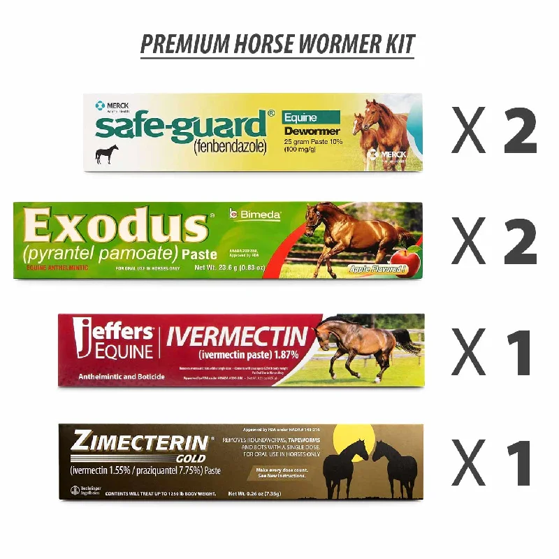 Jeffers Premium Horse Wormer Kit (6 Tubes Included)