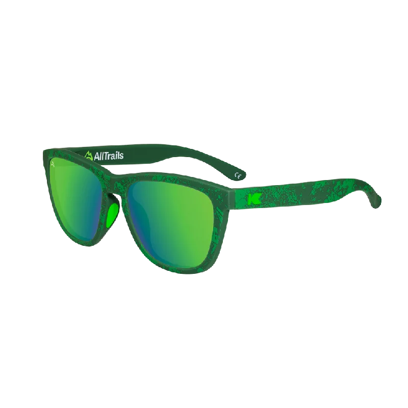 AllTrails × Knockaround Premiums Sport Sunglasses - Mirrored Green Lenses