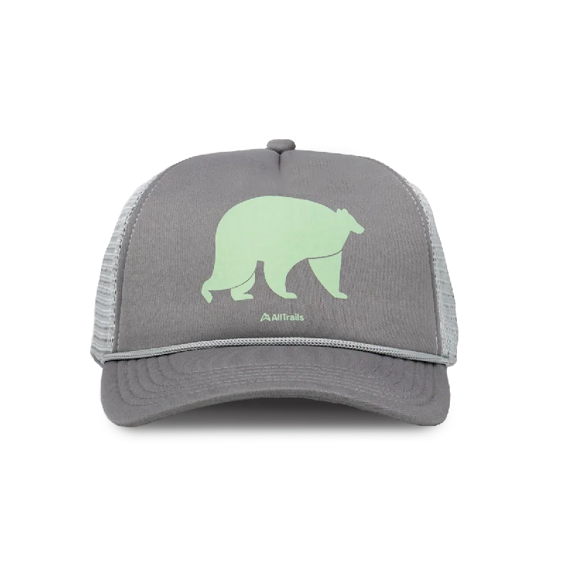 Bear Foam Trucker Hat - Gray/Light Gray