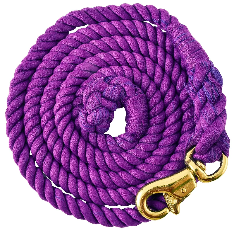 Tough1 Braided Cotton Horse Lead Rope w/ Trigger Bull Snap, 8.5'