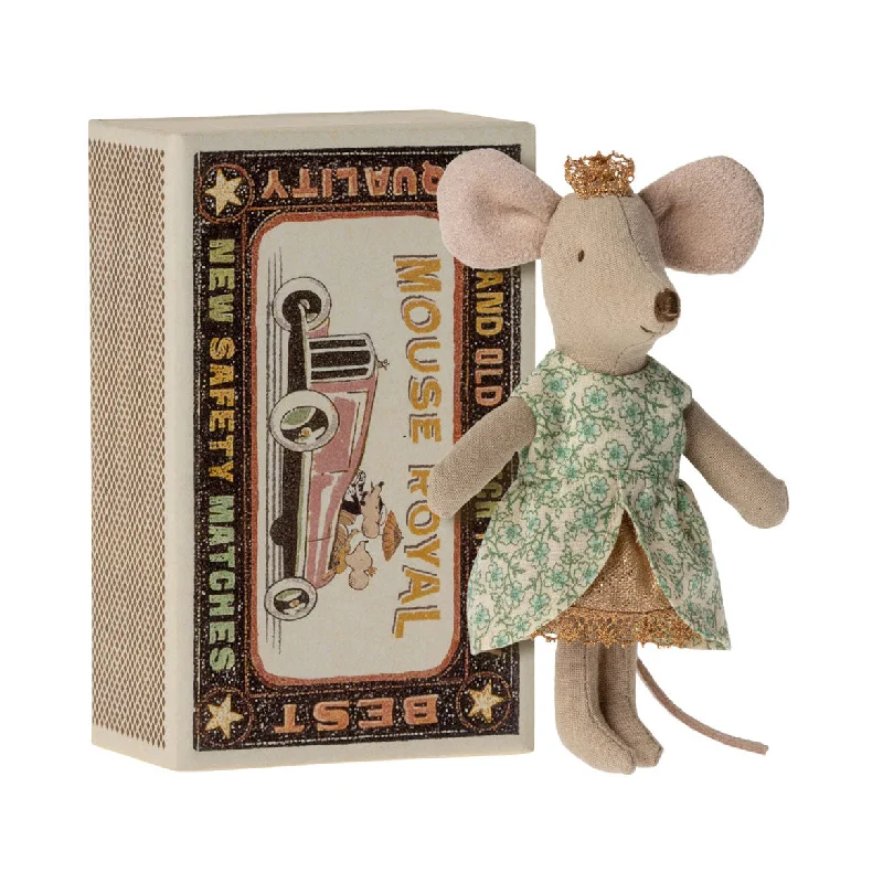 Maileg Princess mouse, Little sister in matchbox