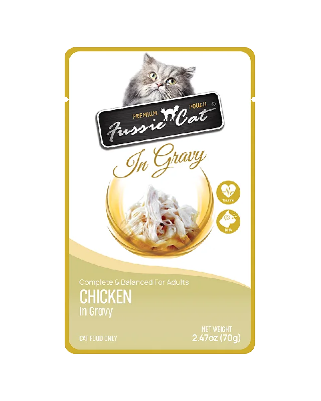 Fussie Cat Pouch Chicken in Gravy Wet Cat Food 2.47oz