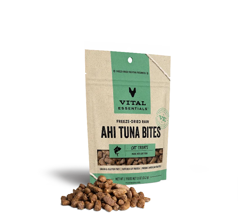 Vital Essentials Freeze Dried Ahi Tuna Bites for Cats 1.1oz