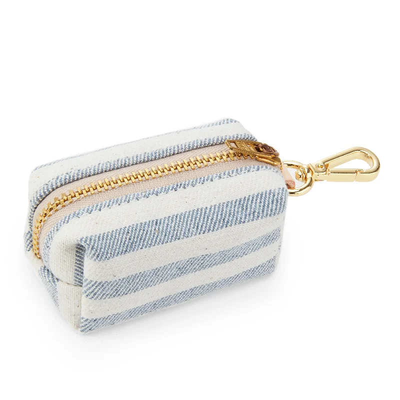 Dog Poop Bag dispenser: Upcycled Denim Stripe