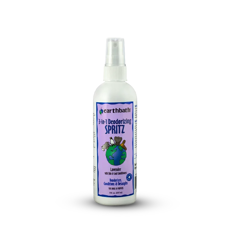 Earthbath Spritz 3-in-1 Deodorizing, Conditioning & Detangling - Lavender - 8oz Spray Bottle