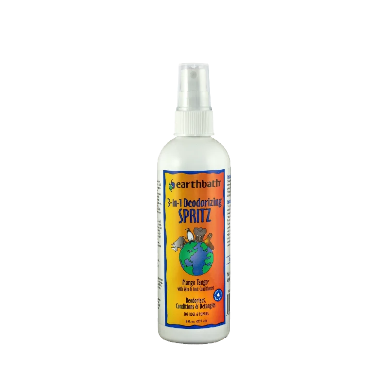 Earthbath Spritz 3-in-1 Deodorizing, Conditioning & Detangling - Mango Tango - 8oz Spray Bottle